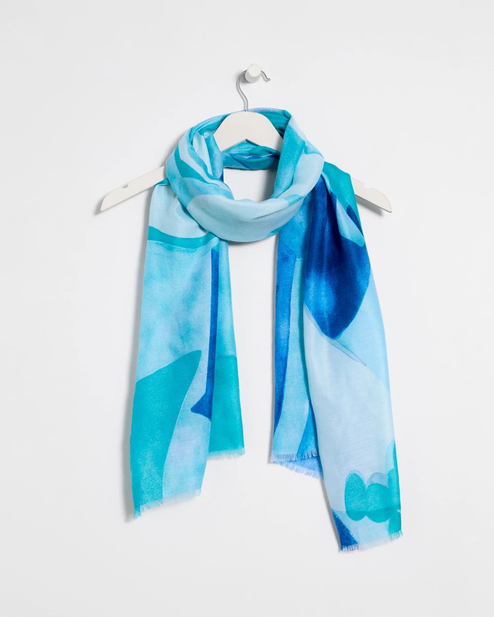 Chico's Sea Spray Oblong Scarf Blue