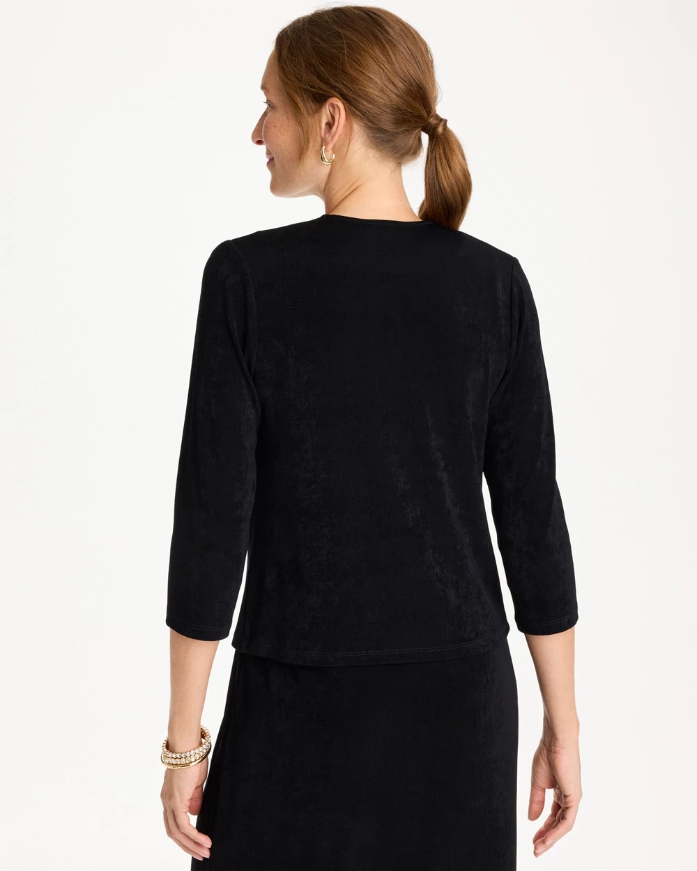 Chico's Travelers™ Drape Tie-Front Cardigan Travelers Black