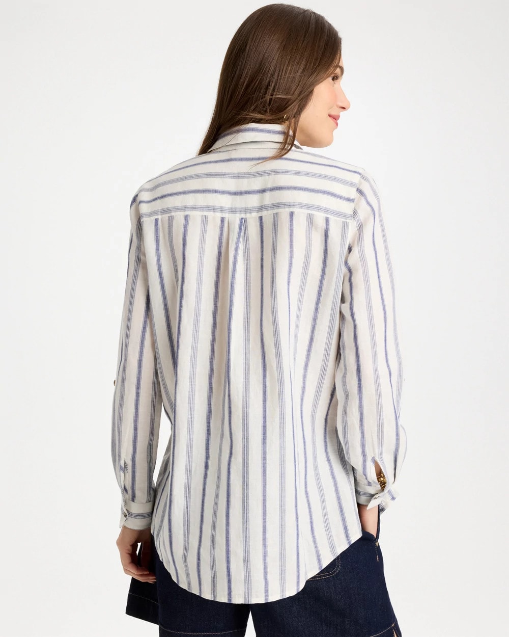 Chico's Linen-Cotton Utility Tunic Indigo