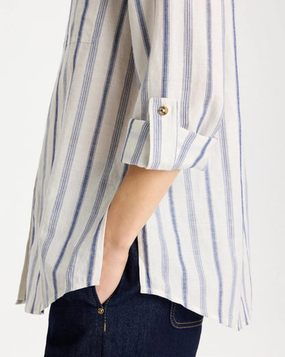Chico's Linen-Cotton Utility Tunic Indigo