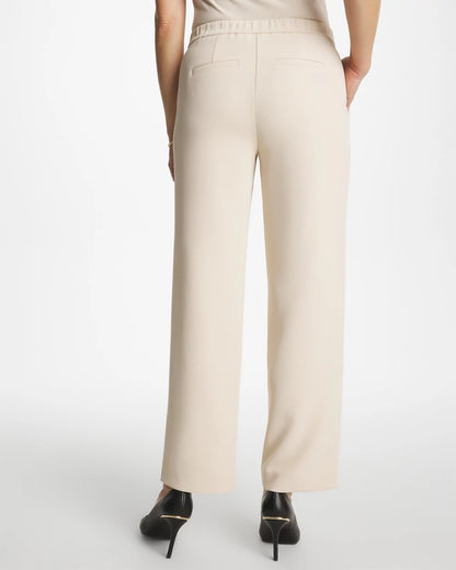 Chico's Textured Straight Tapered Ankle Pants Pale Sand