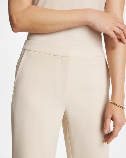 Chico's Textured Straight Tapered Ankle Pants Pale Sand