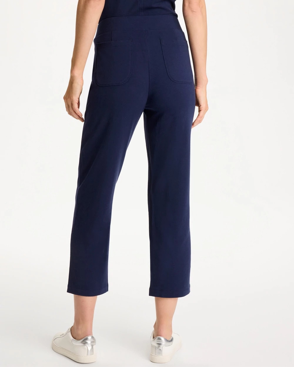 Chico's Zenergy® French Terry Cropped Pants Passport Blue