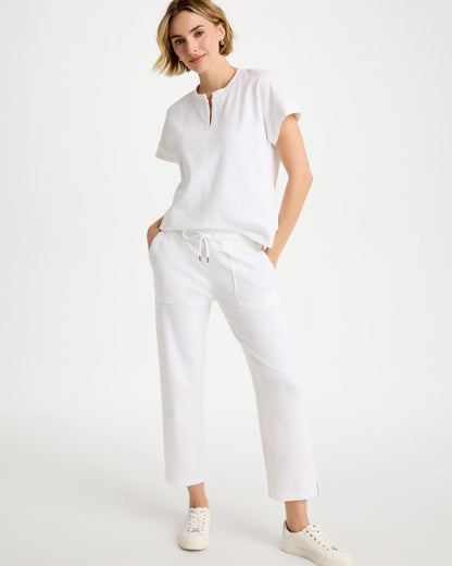 Chico's Zenergy® Crosshatch Knit Cropped Pants Alabaster