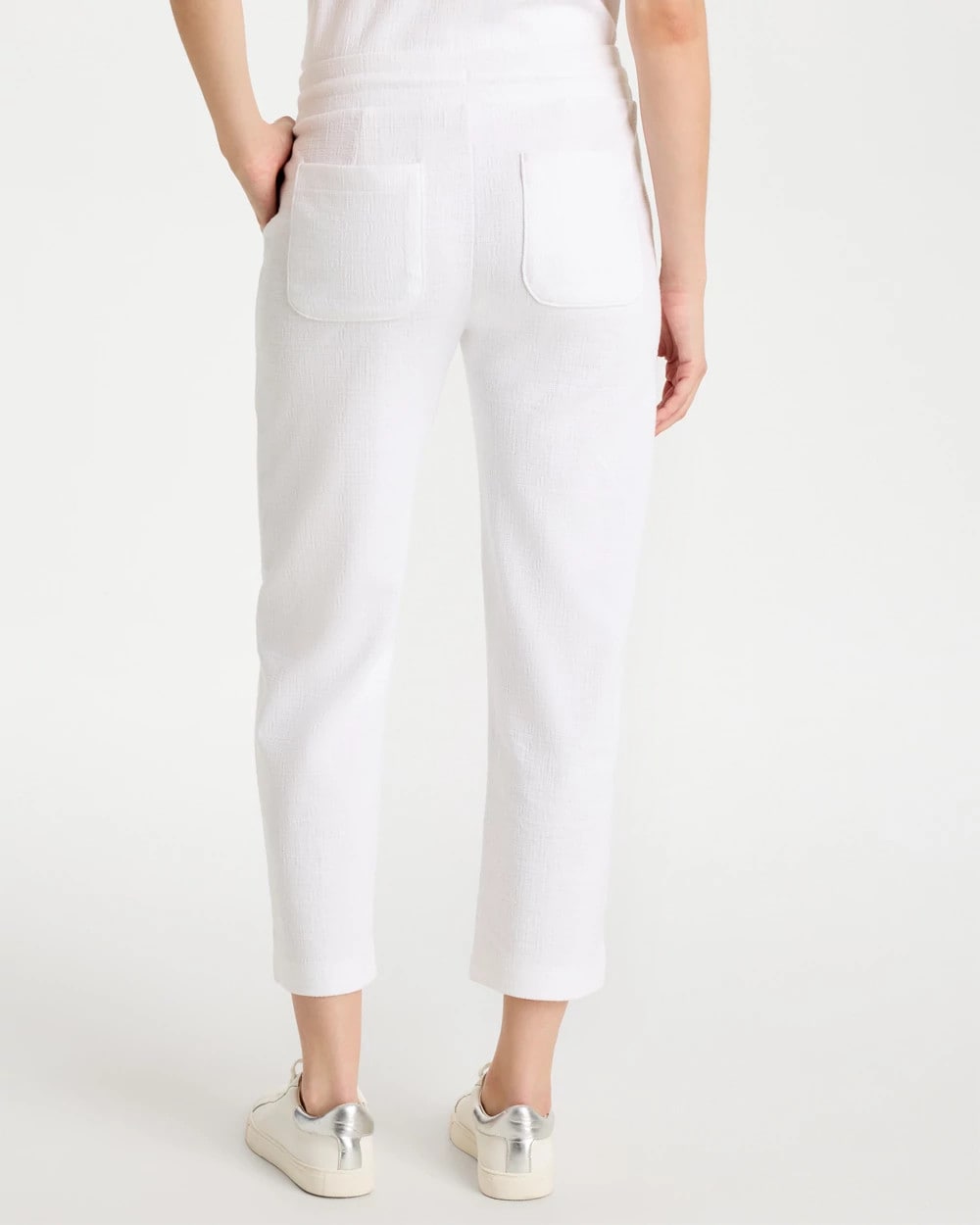 Chico's Zenergy® Crosshatch Knit Cropped Pants Alabaster