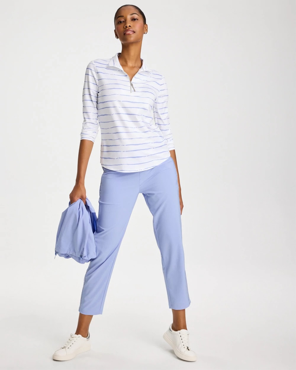 Chico's Zenergy® UPF Caviar Crop Pants Blue Muse