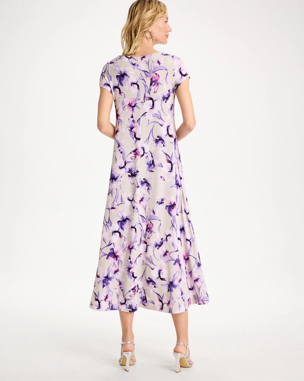 Chico's Travelers™ Amethyst Iris Maxi Dress Rich Amethyst