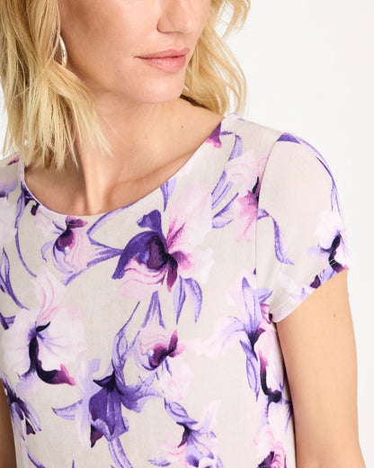 Chico's Travelers™ Amethyst Iris Maxi Dress Rich Amethyst