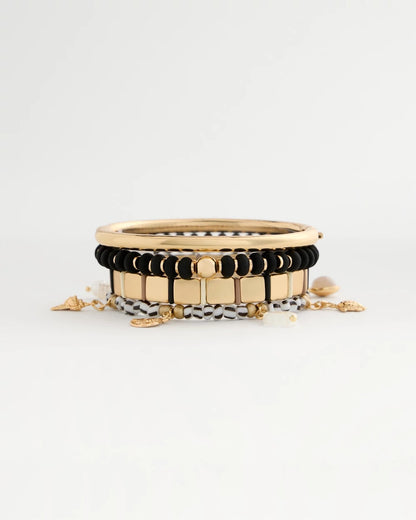 Chico's Beachy Charm Stretch Bracelet Black