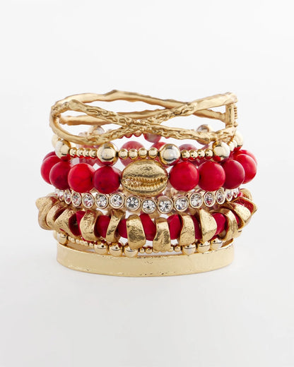Chico's Goldtone Flexible Cuff Bracelet Gold