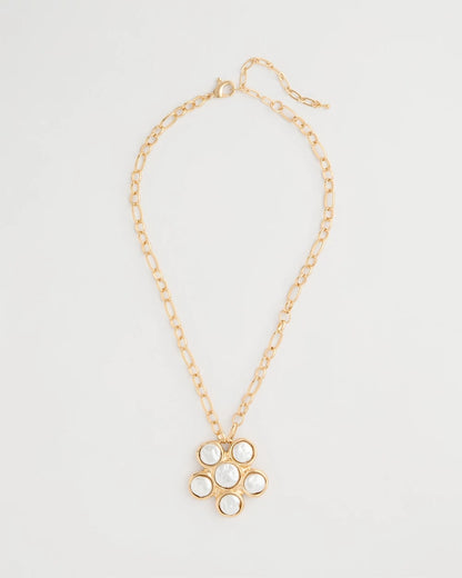 Chico's Siren Faux Pearl Pendant Necklace Pearl