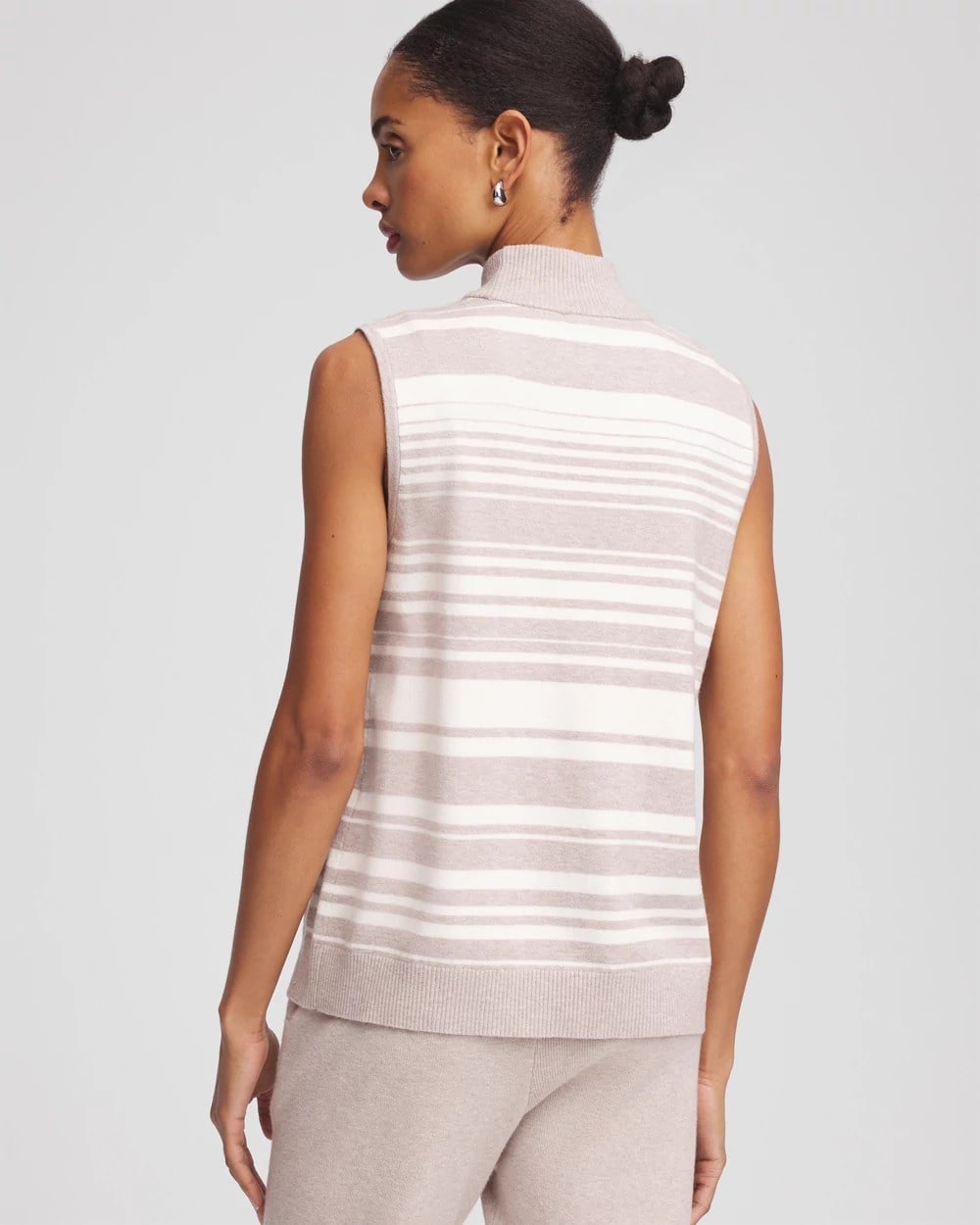 Chico's Zenergy® Luxe Cashmere-Blend Cap-sleeve Top Helium Faux Heather