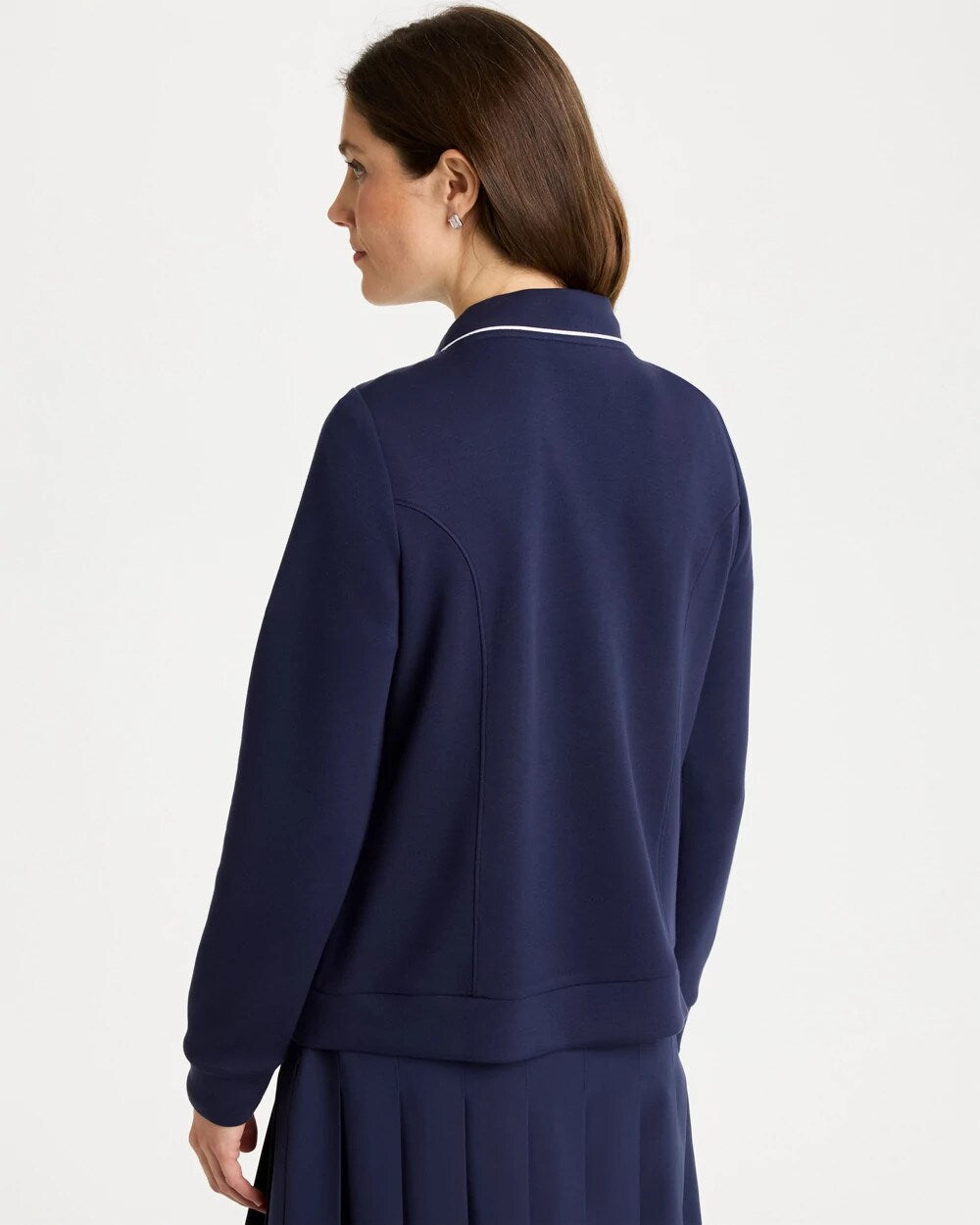 Chico's Zenergy® Soft Pique Button-Down Cardigan Passport Blue