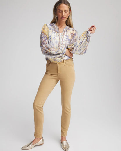 Chico's Girlfriend Slim Ankle Jeans Cafe Aroma