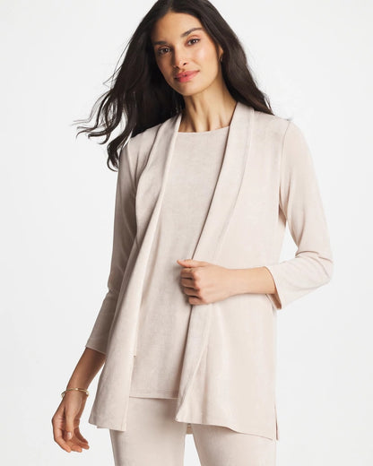 Chico's Travelers™ Classic Long Jacket Smokey Taupe