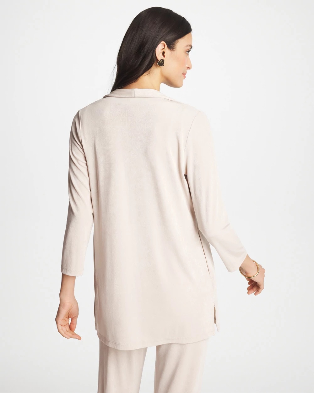 Chico's Travelers™ Classic Long Jacket Smokey Taupe