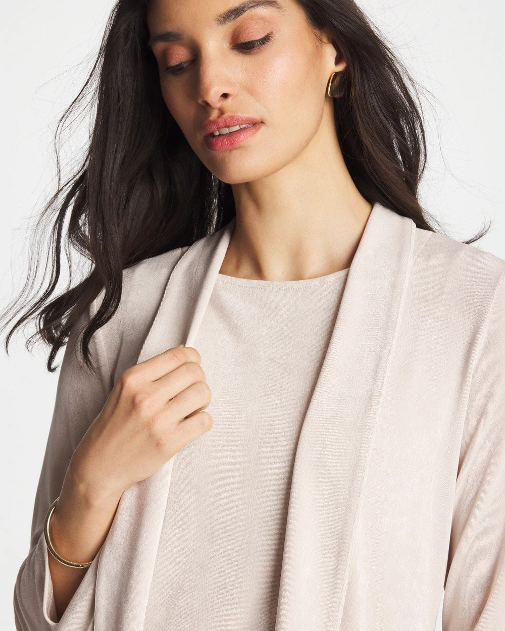 Chico's Travelers™ Classic Long Jacket Smokey Taupe