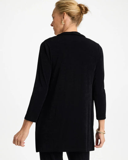 Chico's Travelers™ Classic Long Knit Jacket Travelers Black
