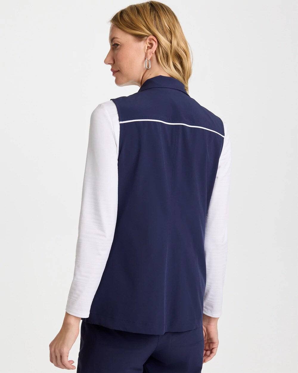 Chico's Zenergy® UPF Full Snap Vest Passport Blue