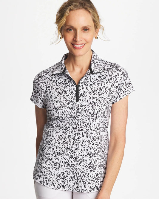 Chico's Zenergy® UPF Palma Half Zip Black