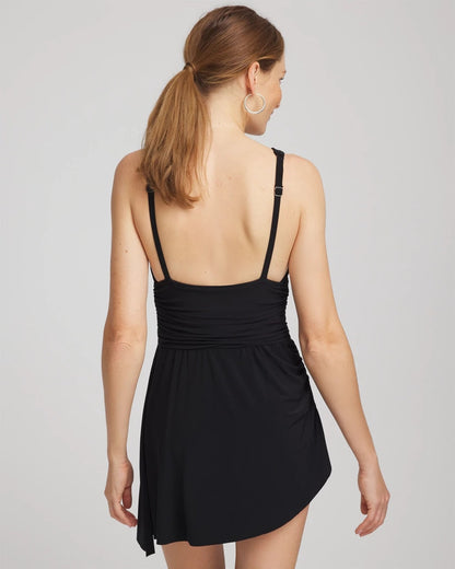 Chico's Magicsuit® Solids Celine Swim Dress Black