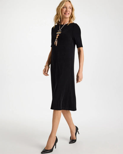 Chico's Travelers™ Elbow Sleeve Dress Travelers Black