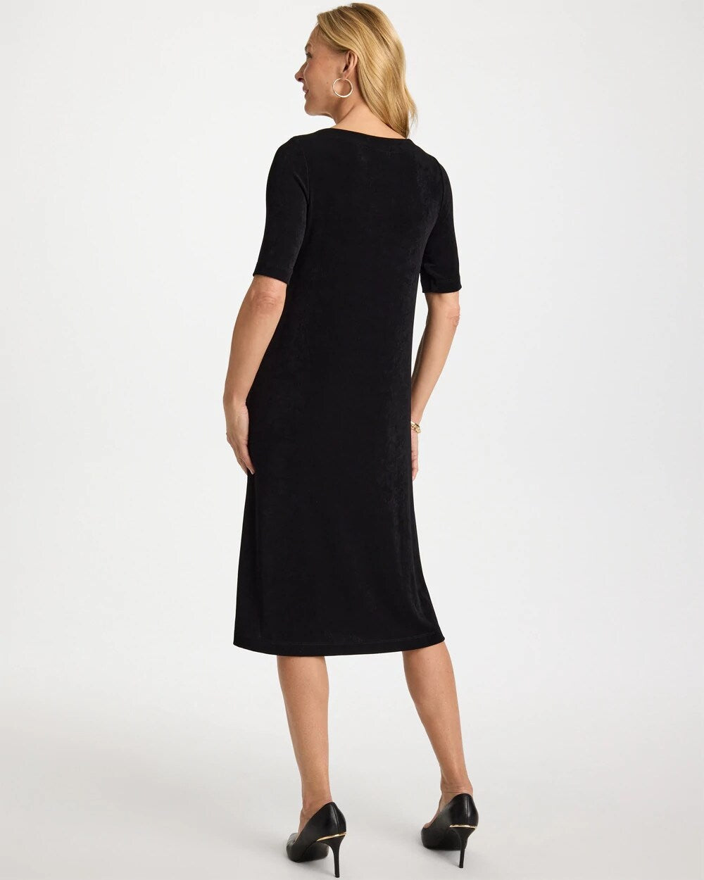 Chico's Travelers™ Elbow Sleeve Dress Travelers Black