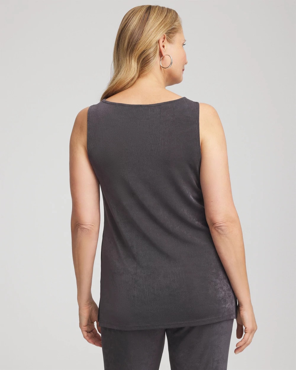 Chico's Travelers™ Classic Side-Slit Tank Serene Gray