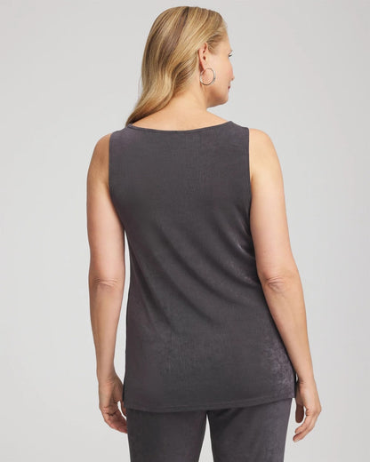 Chico's Travelers™ Classic Side-Slit Tank Serene Gray
