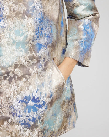 Chico's Travelers™ Collection Watercolor Jacquard Jacket Walnut