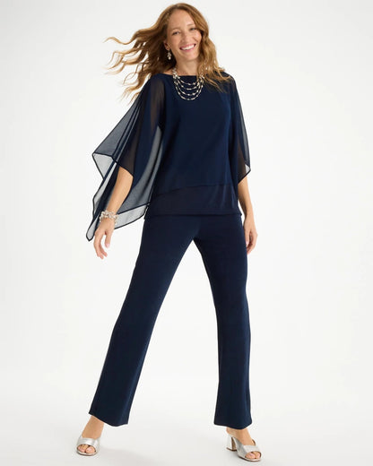 Chico's Travelers™ Chiffon Layered Top Travelers India Ink