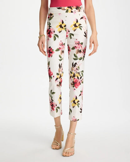 Chico's Brigitte™ Slim Mari Bloom Crop Hot Honeysuckle