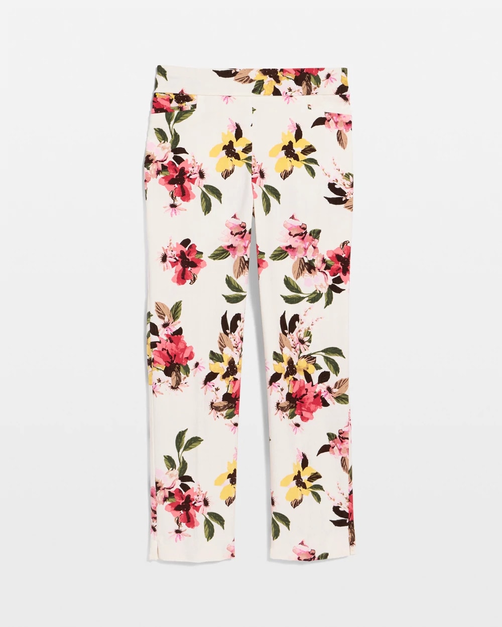 Chico's Brigitte™ Slim Mari Bloom Crop Hot Honeysuckle