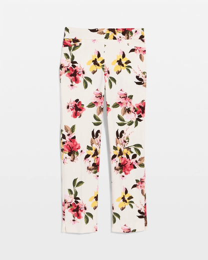 Chico's Brigitte™ Slim Mari Bloom Crop Hot Honeysuckle