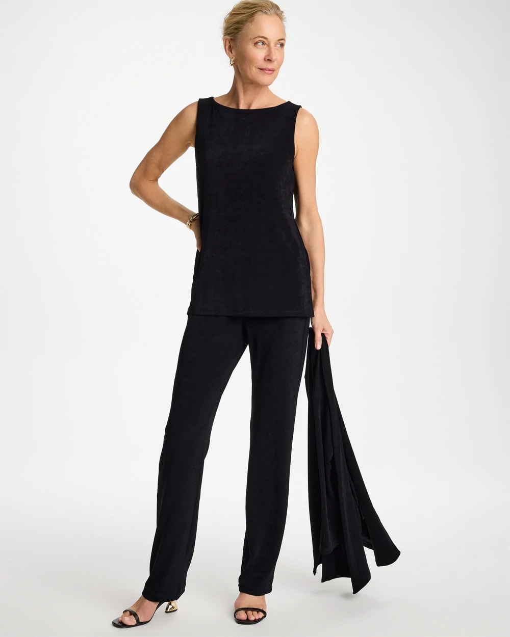 Chico's Travelers™ Classic Side-Slit Tank Travelers Black