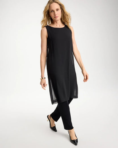 Chico's Travelers™ Layered Chiffon Tunic Travelers Black