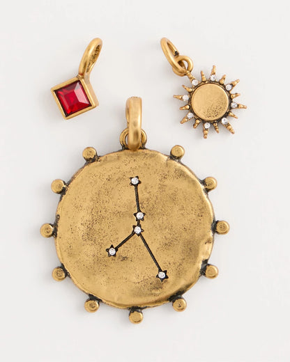 Chico's Cancer Zodiac Charm Pendant Mixed Metals