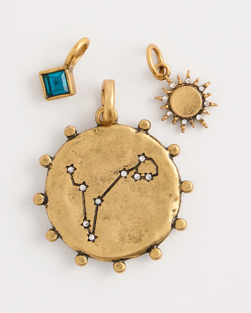 Chico's Pisces Zodiac Charm Pendant Mixed Metals