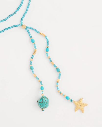 Chico's Genuine Turquoise Stone Y-Necklace Teal