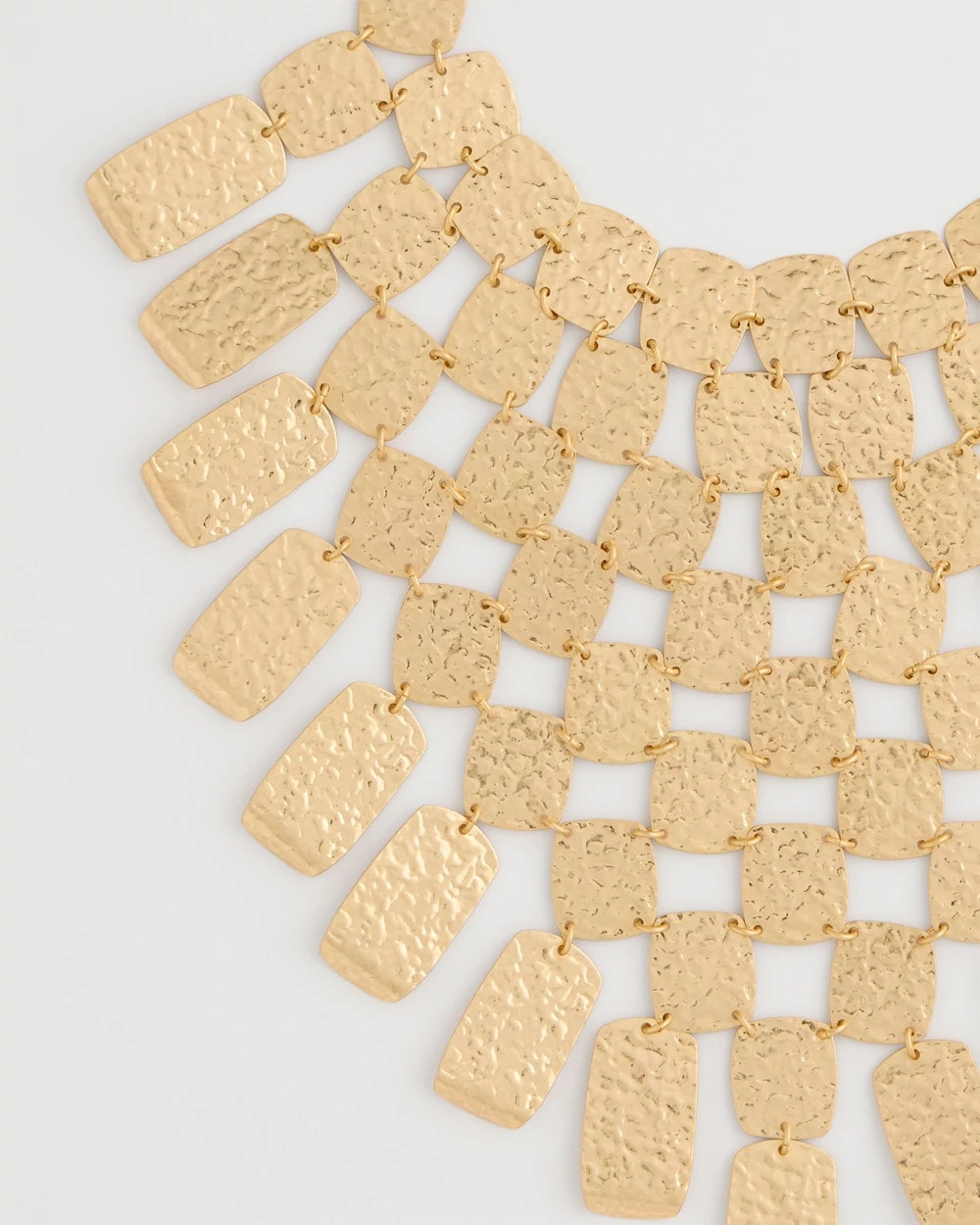 Chico's Chico's Originals Hammered Bib Necklace Gold