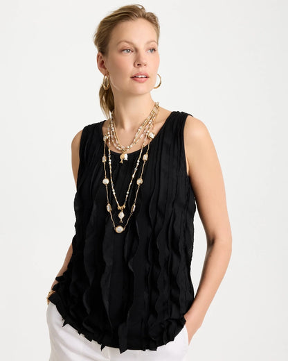 Chico's Neutral Jasper Shell Short Necklace Neutral