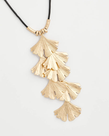 Chico's Chico's Originals Gold Ginkgo Pendant Necklace Gold