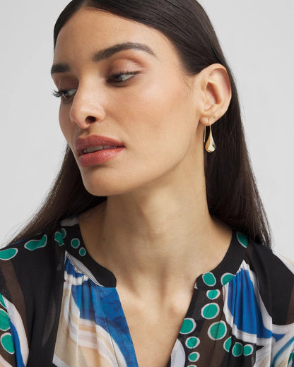 Chico's No Droop™ Gold Tone Teardrop Threader Earrings Gold