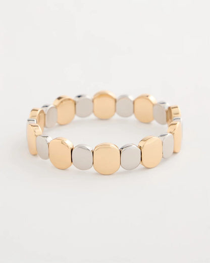Chico's Mixed Metals Glam Stretch Bracelet Mixed Metals