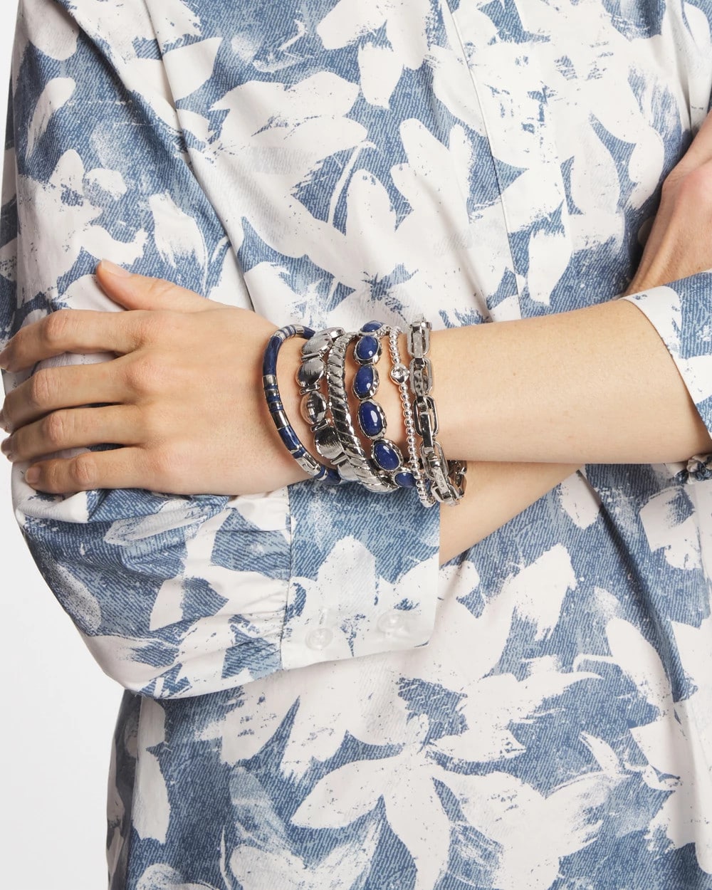 Chico's Blue Large Stretch Bracelet Blue