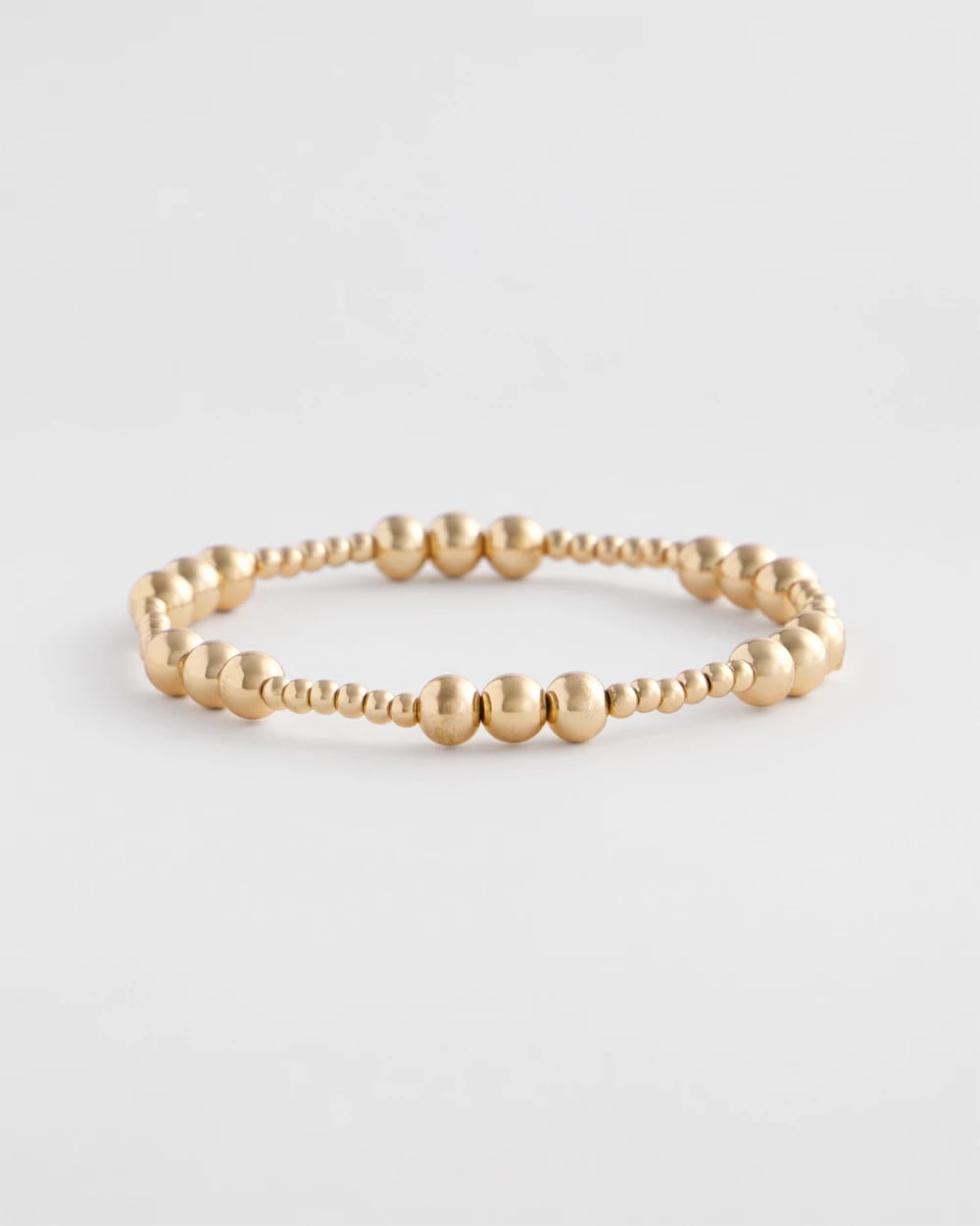 Chico's Gold-tone Small Bead Stretch Bracelet Gold