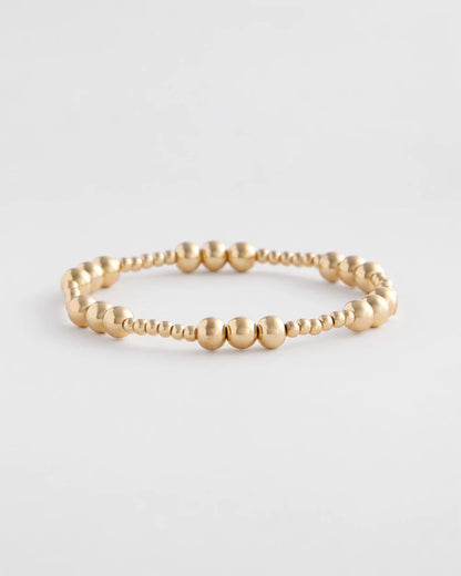 Chico's Gold-tone Small Bead Stretch Bracelet Gold