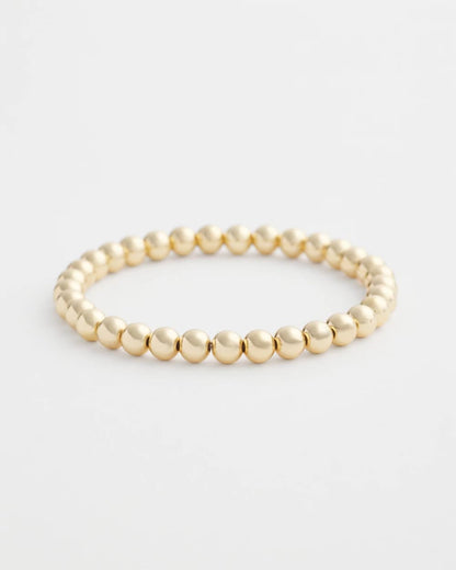 Chico's Small Beaded Gold Tone Stretch Bracelet Gold