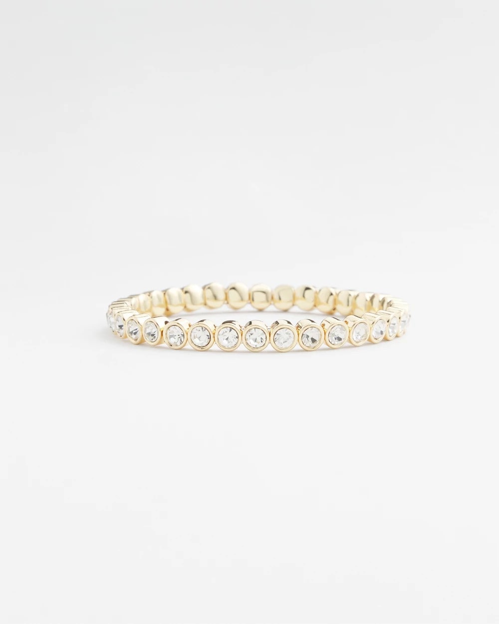 Chico's Goldtone Stretch Tennis Bracelet Gold