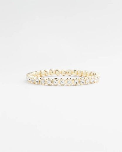 Chico's Goldtone Stretch Tennis Bracelet Gold